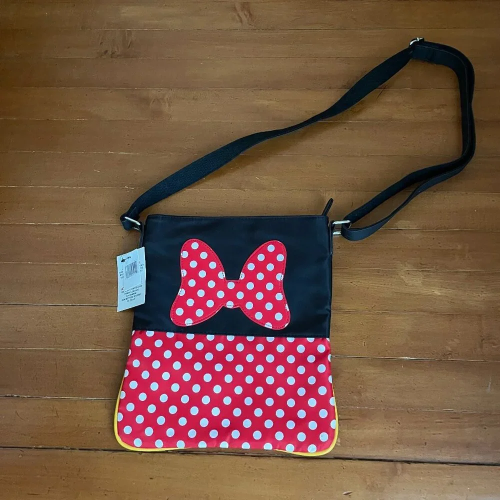 Mickey and Minnie Two Sided Crossbody Bag